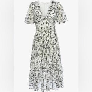 Bloomingdale’s Lani the Label Hazel Tiered Black & White Polka Dot Maxi Dress